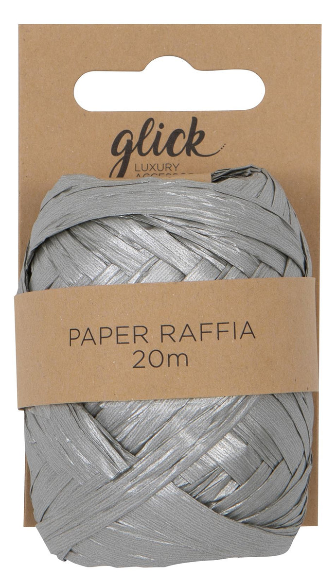 Silver on sale raffia ribbon