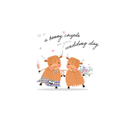 To a Bonny Couple Coos Wedding Card