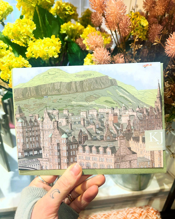 Old Town Rooftops Edinburgh Greeting Card