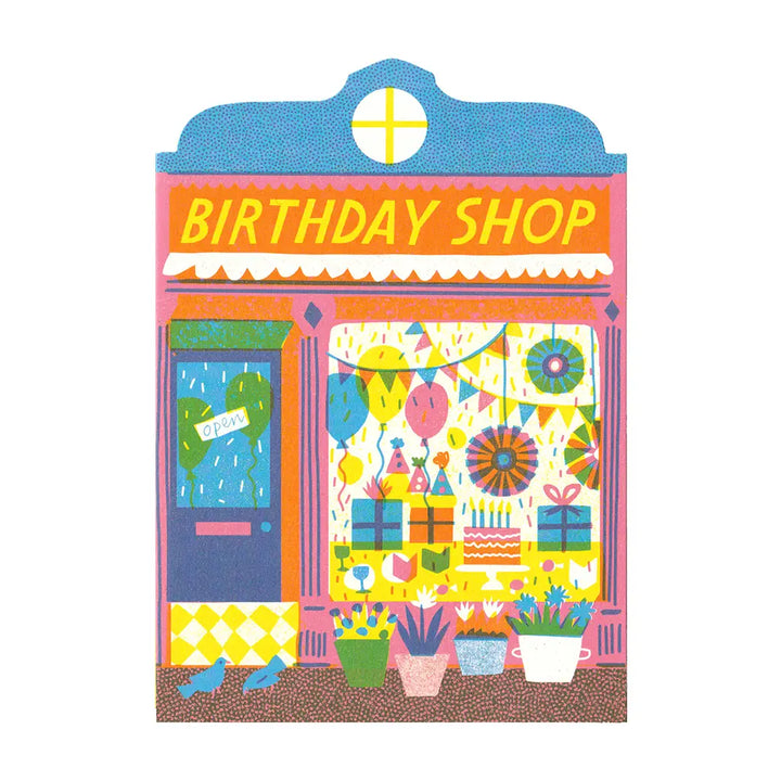 Birthday Shop Die Cut Greeting Card