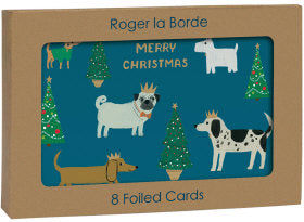 Shaggy Dogs Foil Christmas Notecards Pack