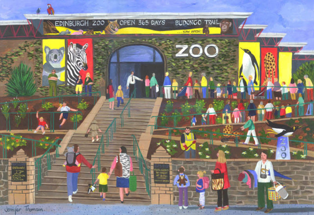 Edinburgh Zoo - Blank Edinburgh Card