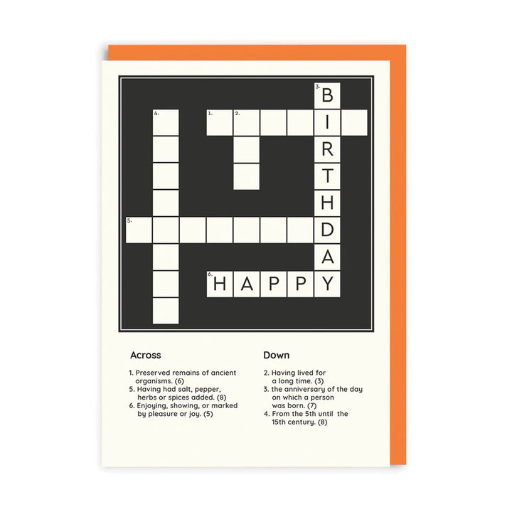 Cheeky Crossword Birthday Card