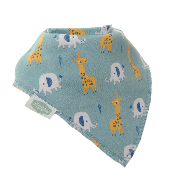 Elephants & Giraffe Baby Dribble Bib