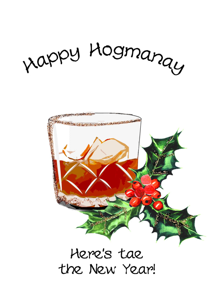 Happy Hogmanay Scottish Whisky Card