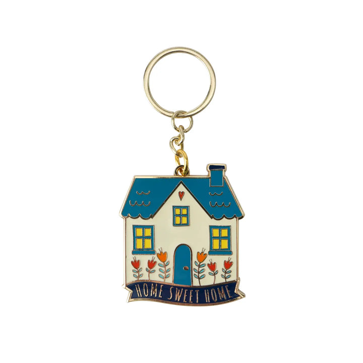 'Home Sweet Home' House Enamel Keychain