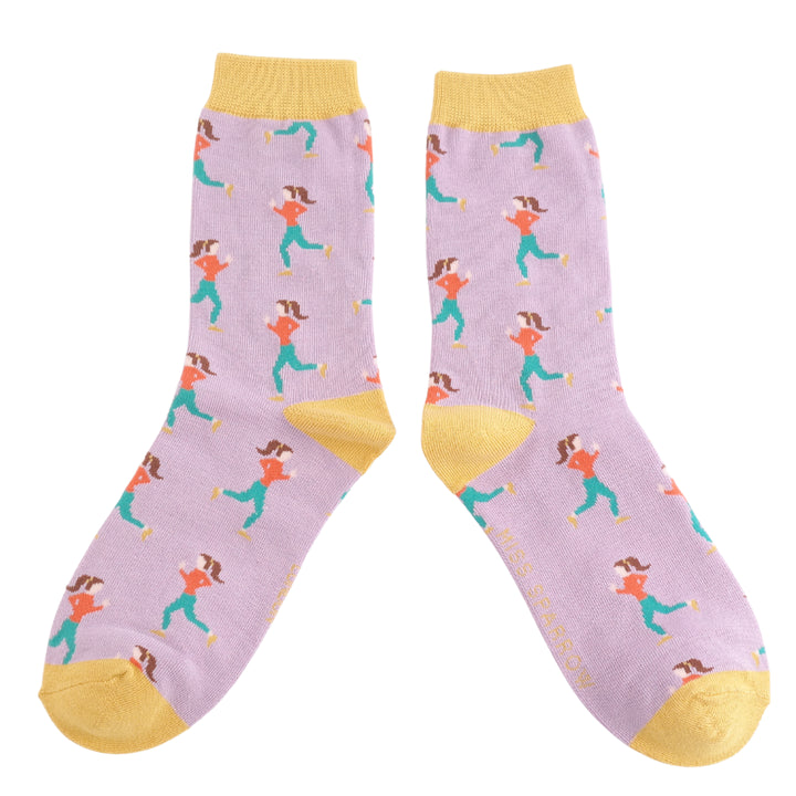 Jogging Lilac Ladies Bamboo Socks