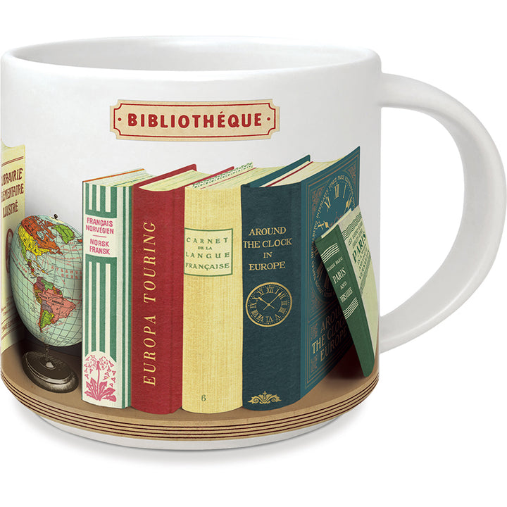 Library Books Ceramic Mug Boxed