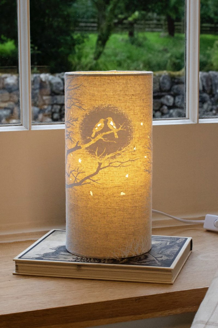 Birds on Branches Fabric Lamp