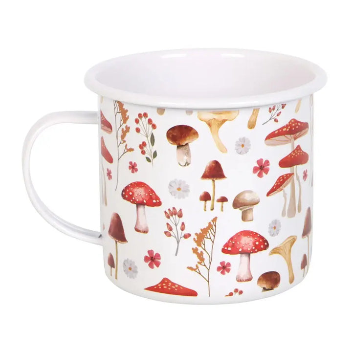 Mushroom Print Enamel Style Mug