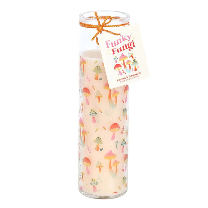 Funky Funghi Mushrooms Tube Candle