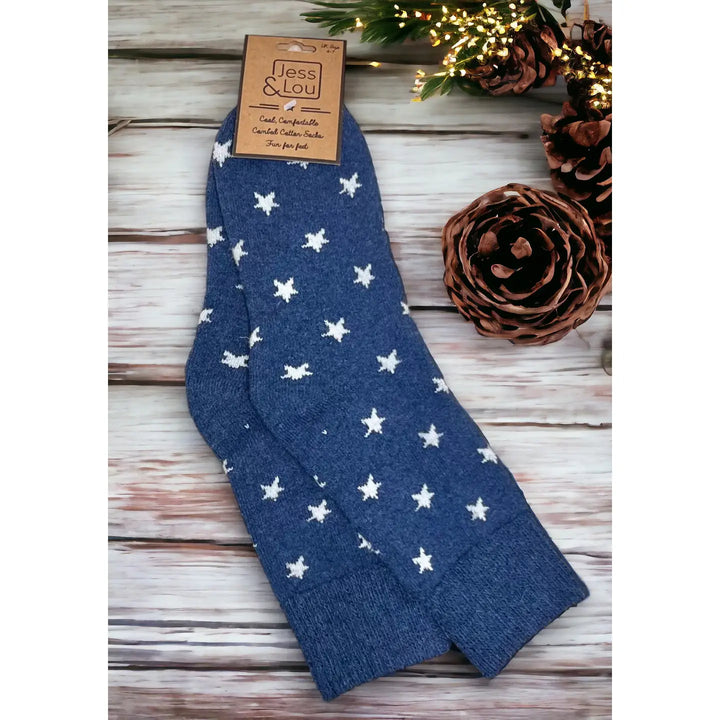 Super Soft Cosy Woolly Ribbed Socks Navy