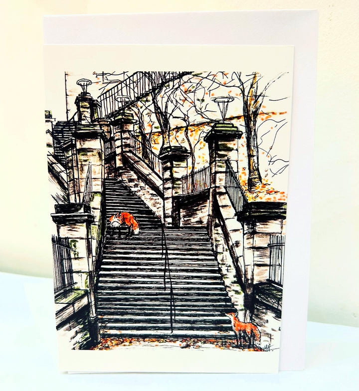 News Steps Edinburgh Card