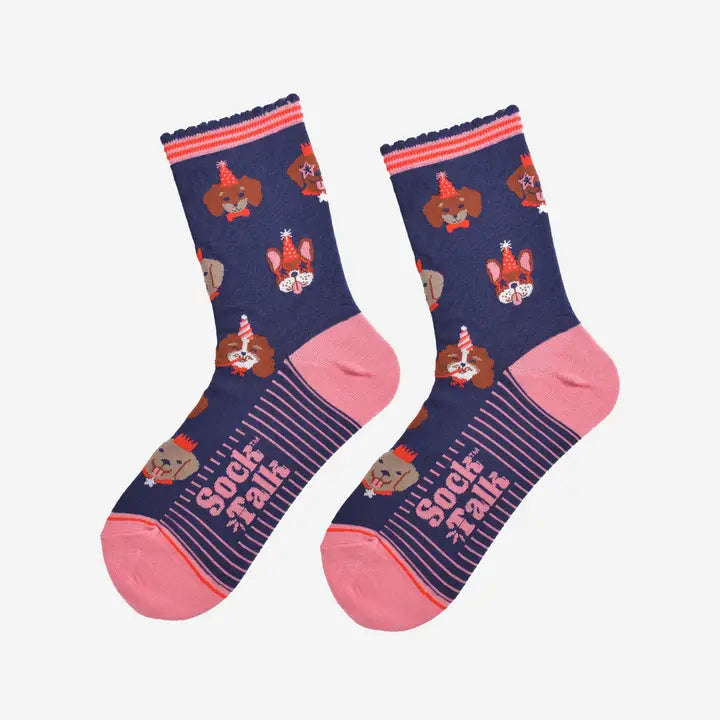 Women's Bamboo Socks - Party Dogs