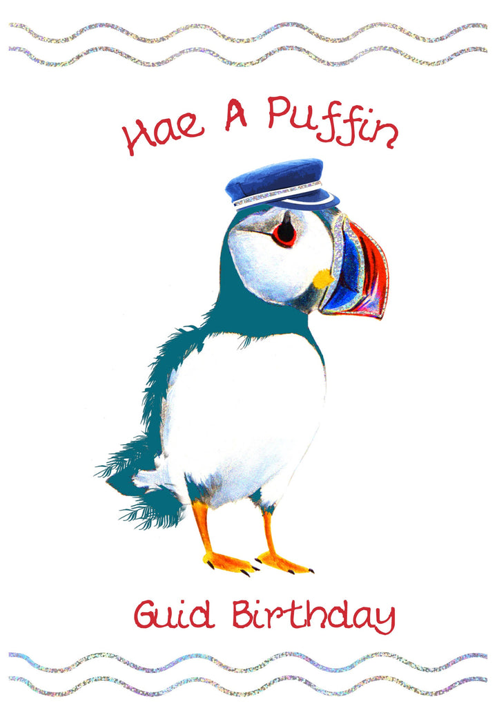 Hae a Puffin Guid Birthday Card