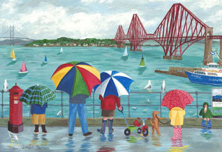 A Rainy Afternoon, South Queensferry - Card - Blank Edinburgh Card