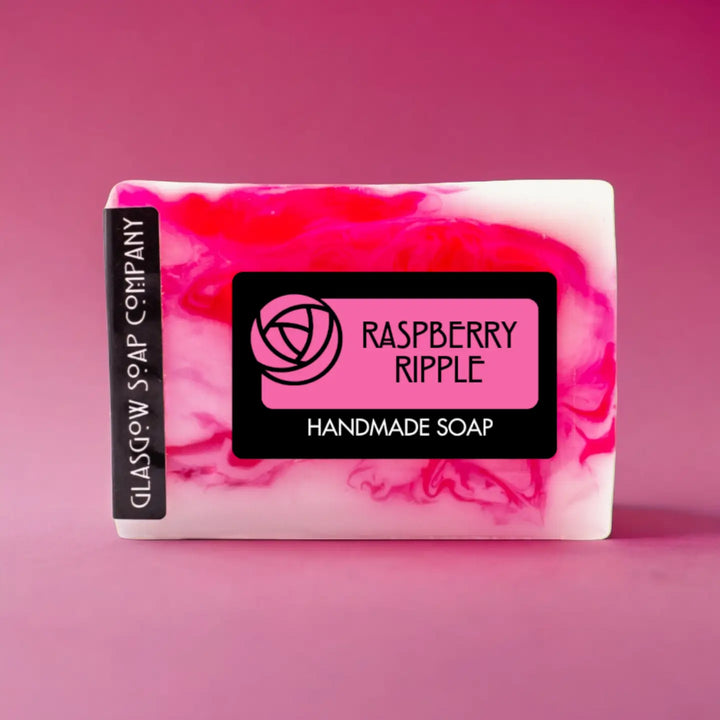 Raspberry Ripple Handmade Vegan Scottish Soap