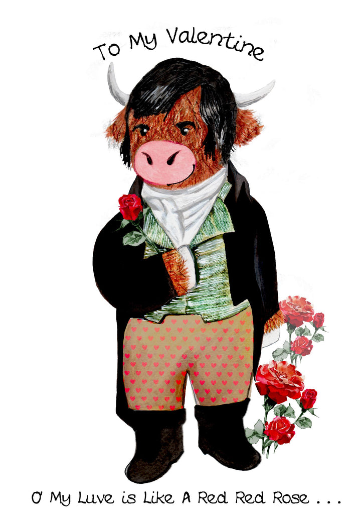 Valentines Rabbie Burns Coo Card