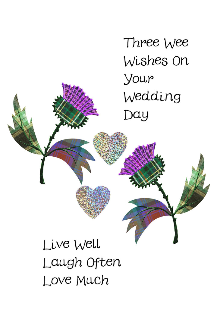 Scottish Thistle Wedding Card