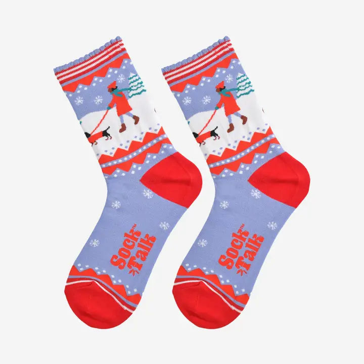 Women's Bamboo Socks - Walk in the Snow