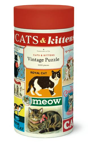 Cats & Kittens 1000 Piece Vintage Style Jigsaw Puzzle