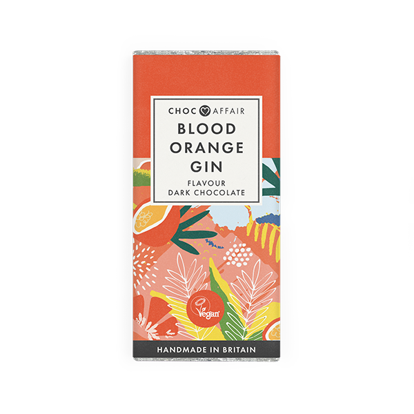 Blood Orange Gin Flavoured Dark Chocolate Bar