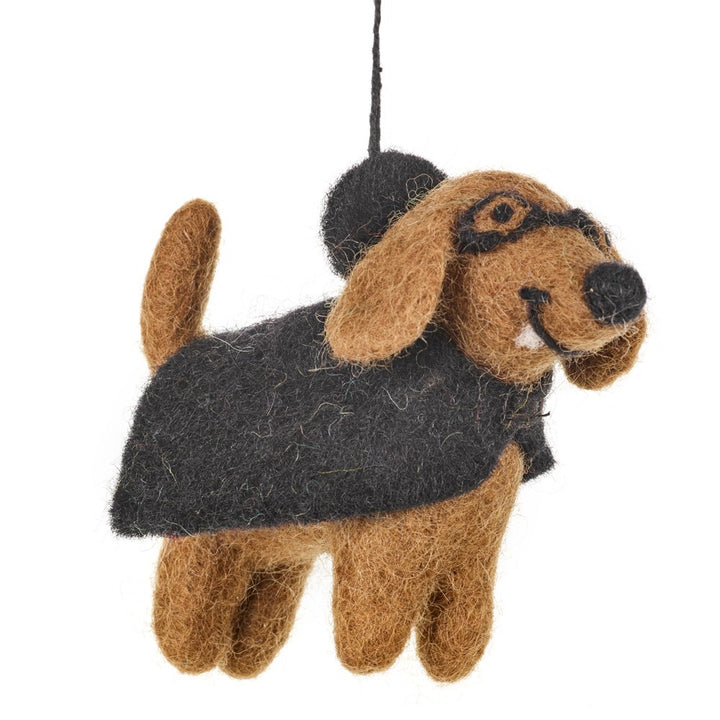 Fang the Vampdog Biodegradable Handmade Felt Hanging Halloween