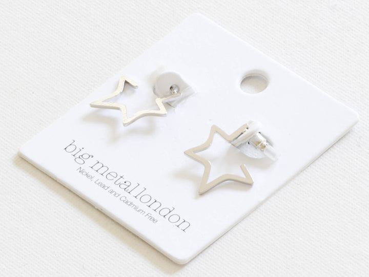Chiarra Star Earrings Silver